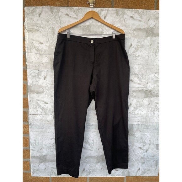 ELENA MIRO Pants - Elena Mirò Black Lightweight Trousers | Minimalist Quiet Luxury Pants Size 14